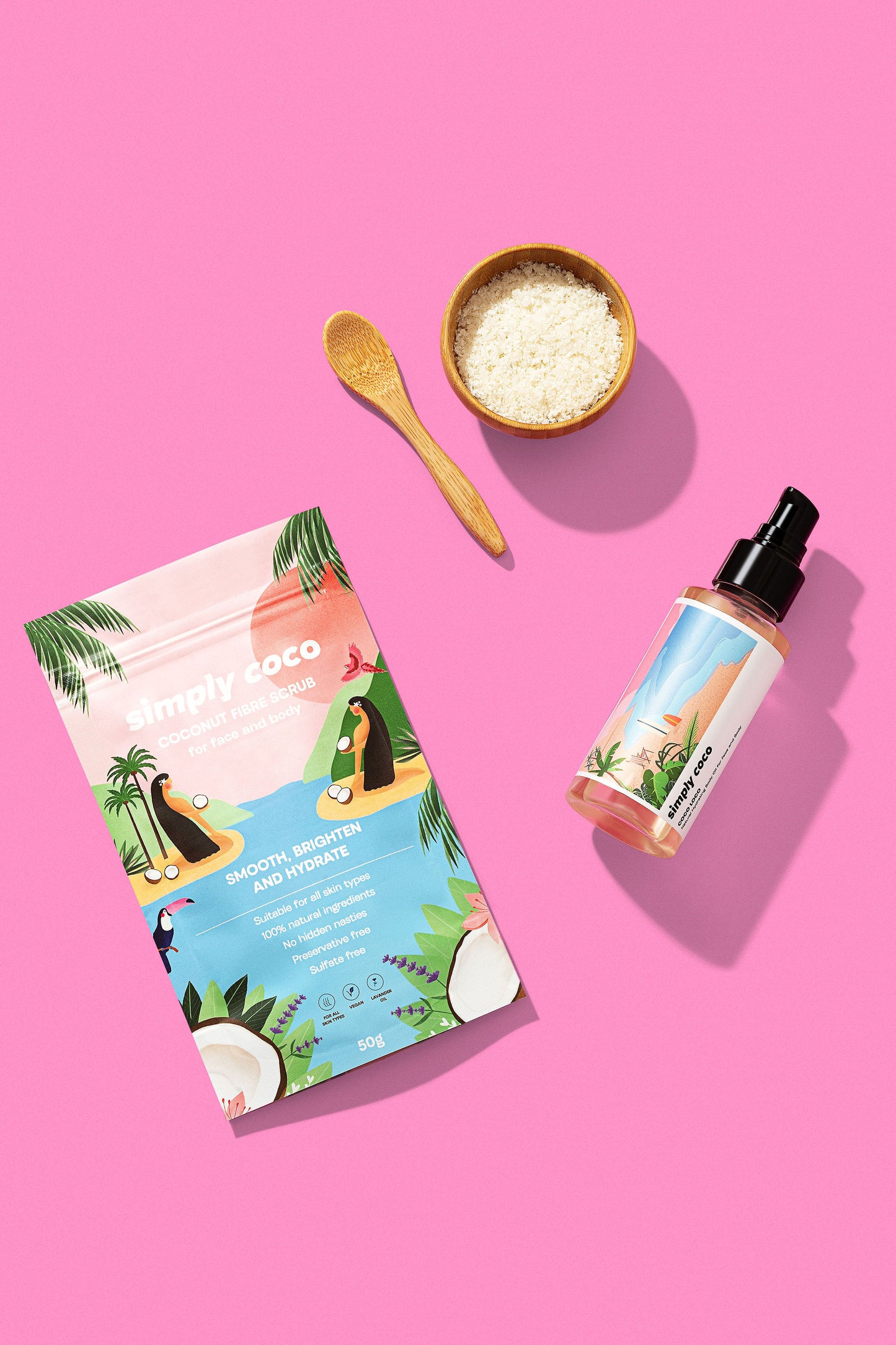 Coconut Glow Kit: Face and Body Oil & Exfoliating Scrub